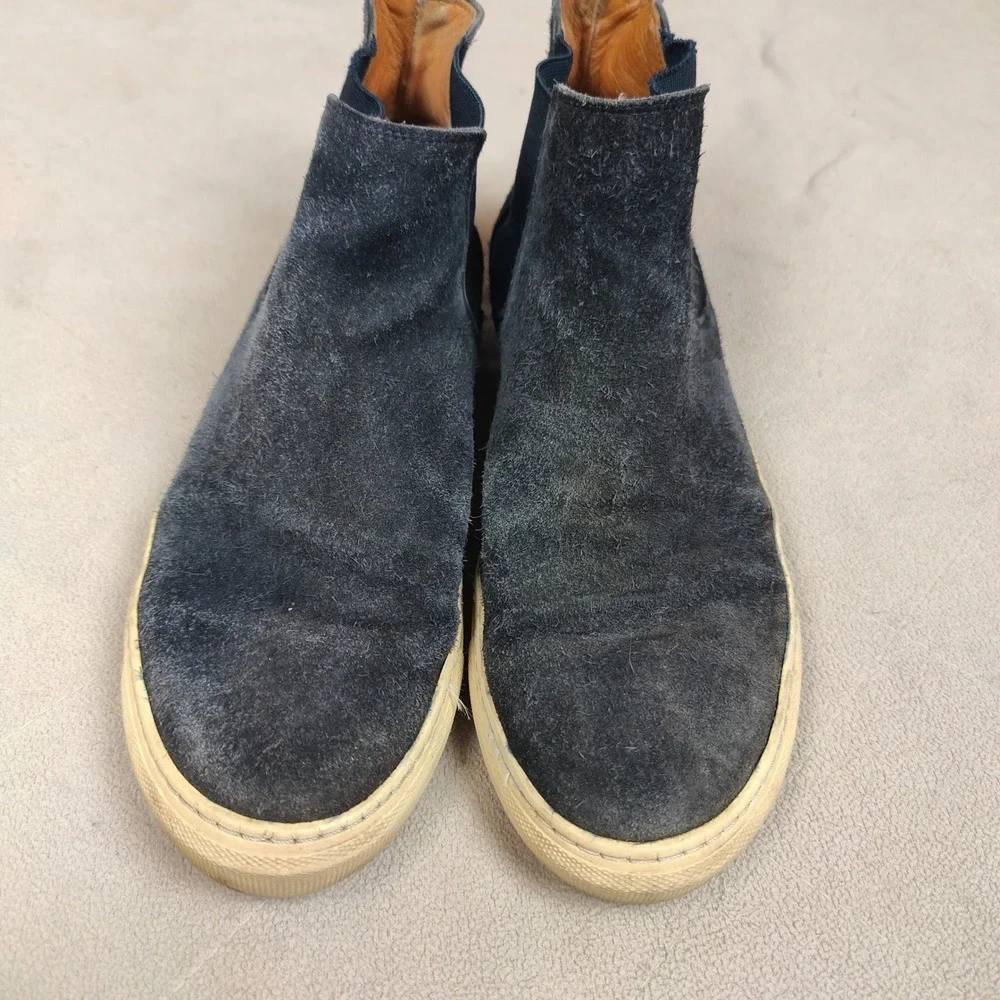 Sid Mashburn Chelsea Boots Mens 42 Navy Blue‎ Suede Made in Portugal Minimalist